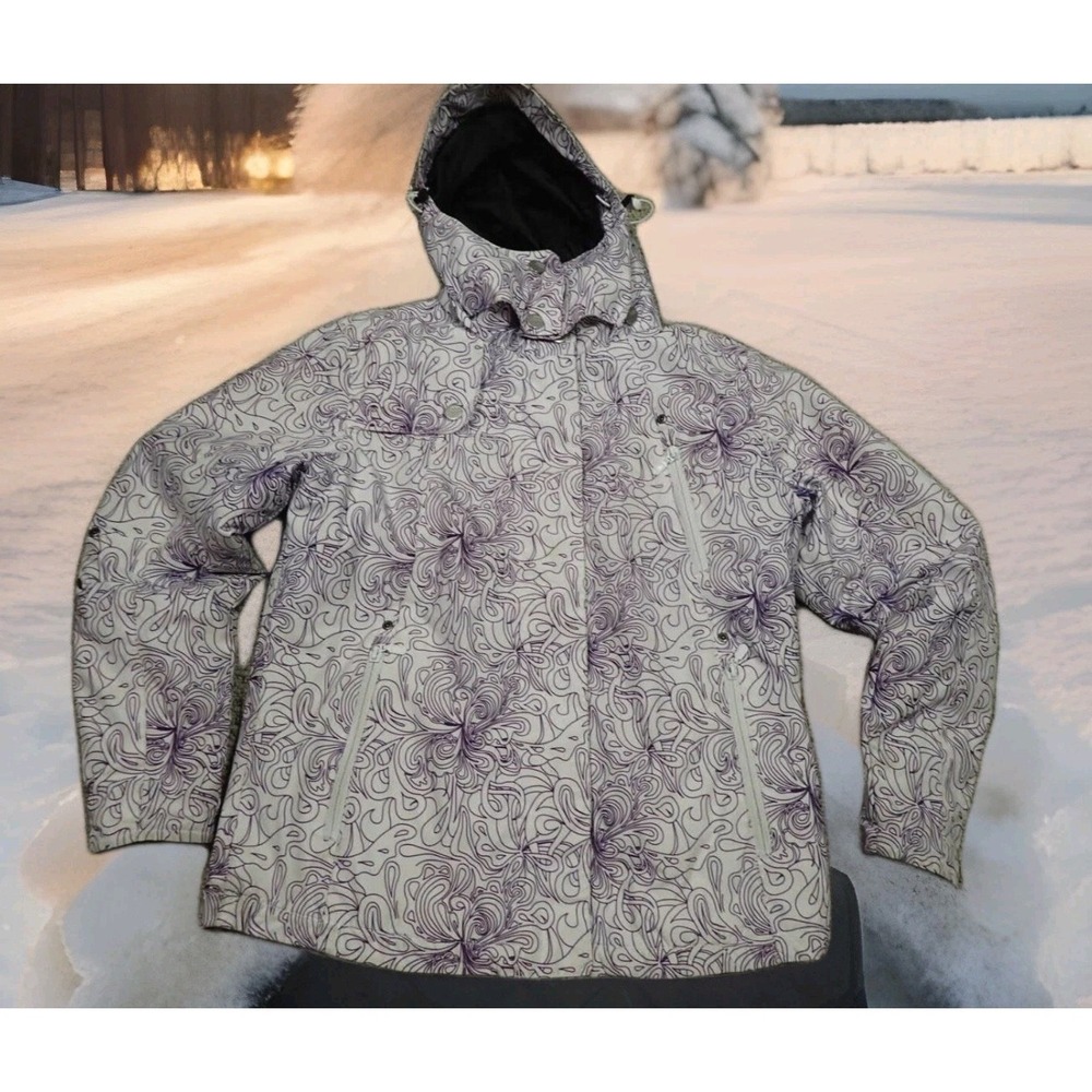 Five Fifty Five Ski Jacket Girls Size 14 Purple White Excellent‎ Hooded Parka